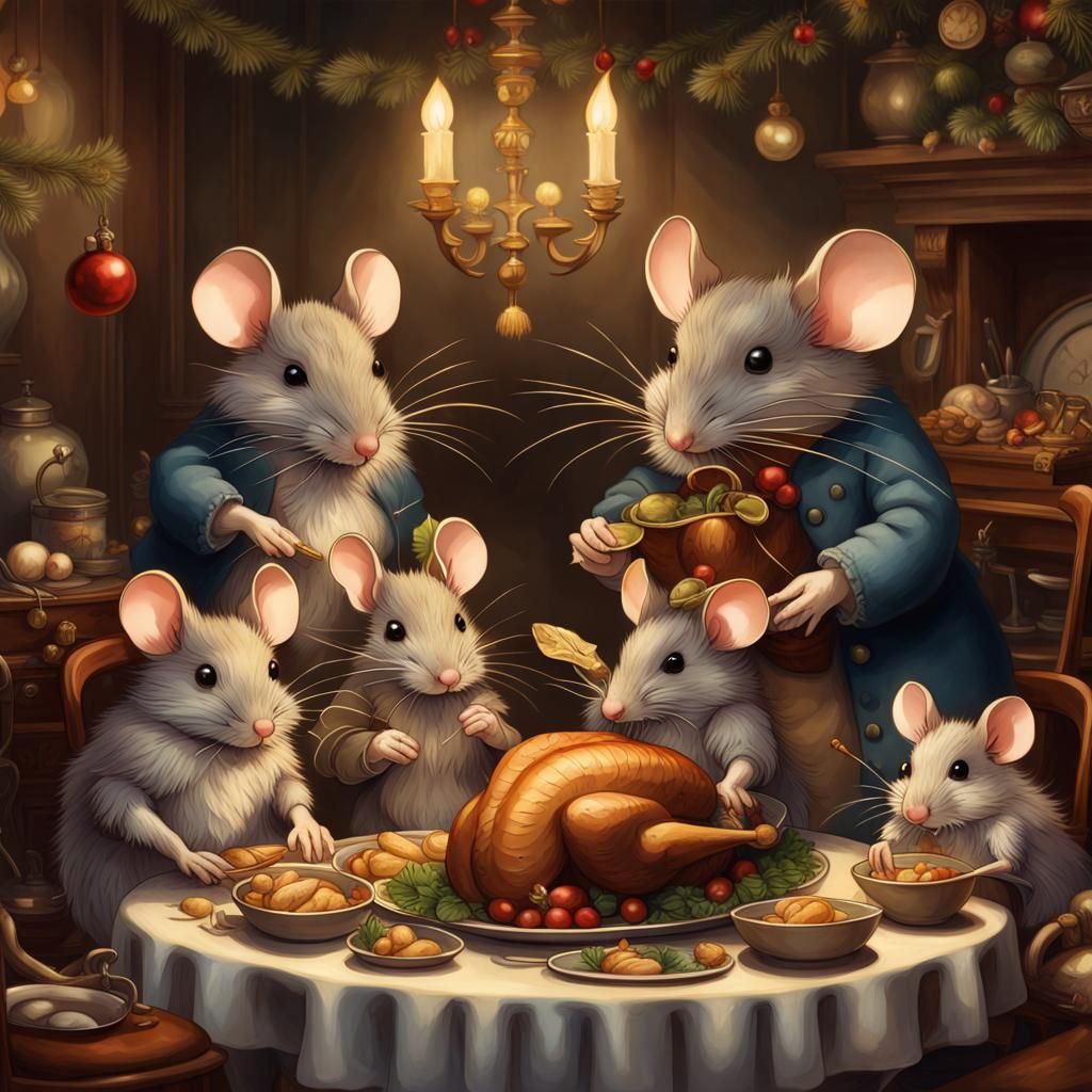 Christmas Dinner  by @AdventurousPotato