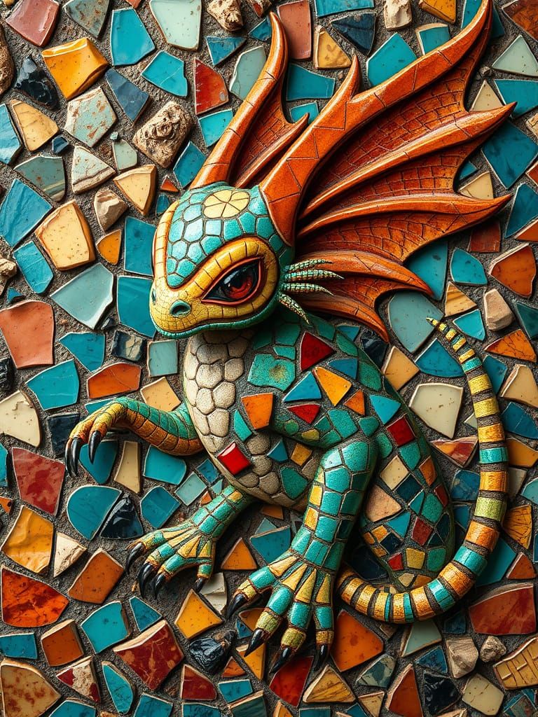 Mosaic Monster  by @Te Hira