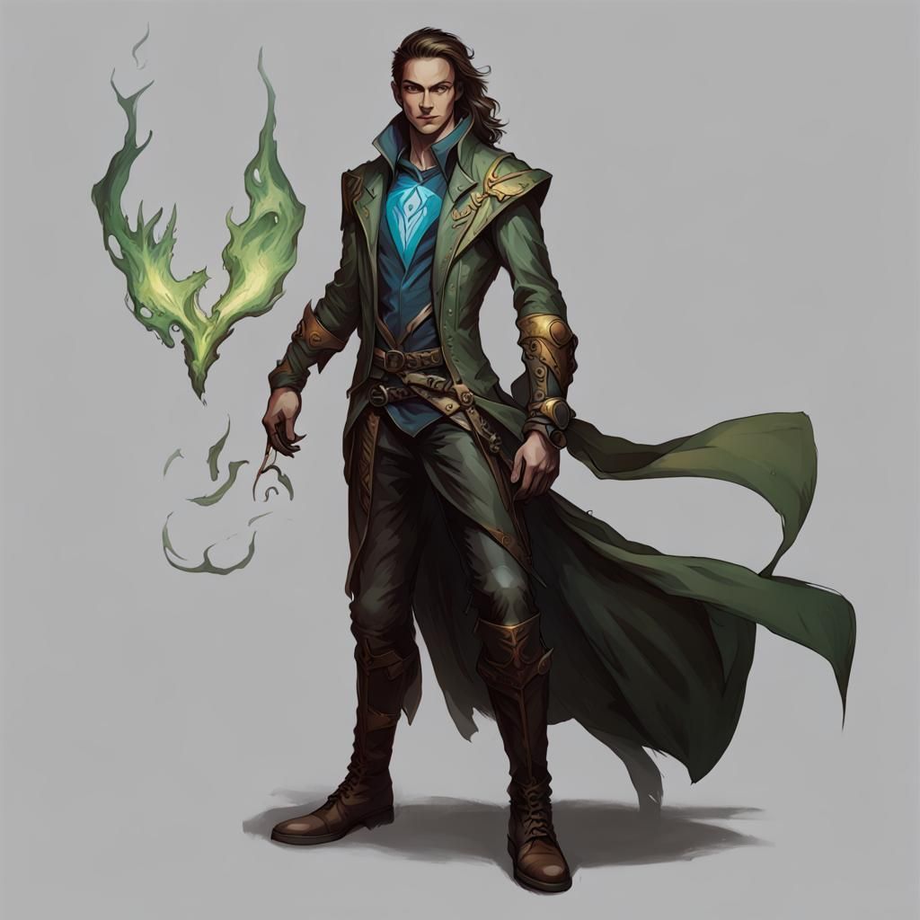 Male planeswalker, style of magic the gathering - AI Generated Artwork ...