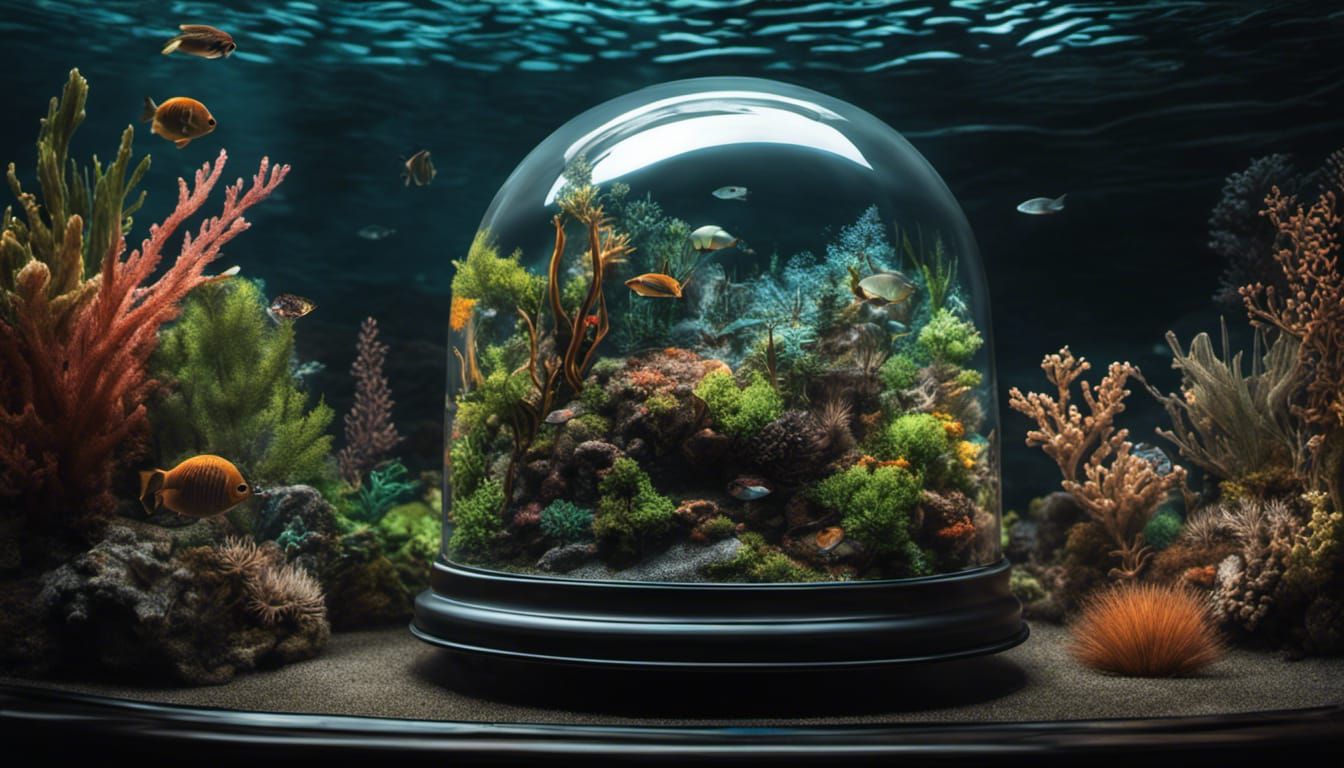 cloche containing a little ecosystem 019