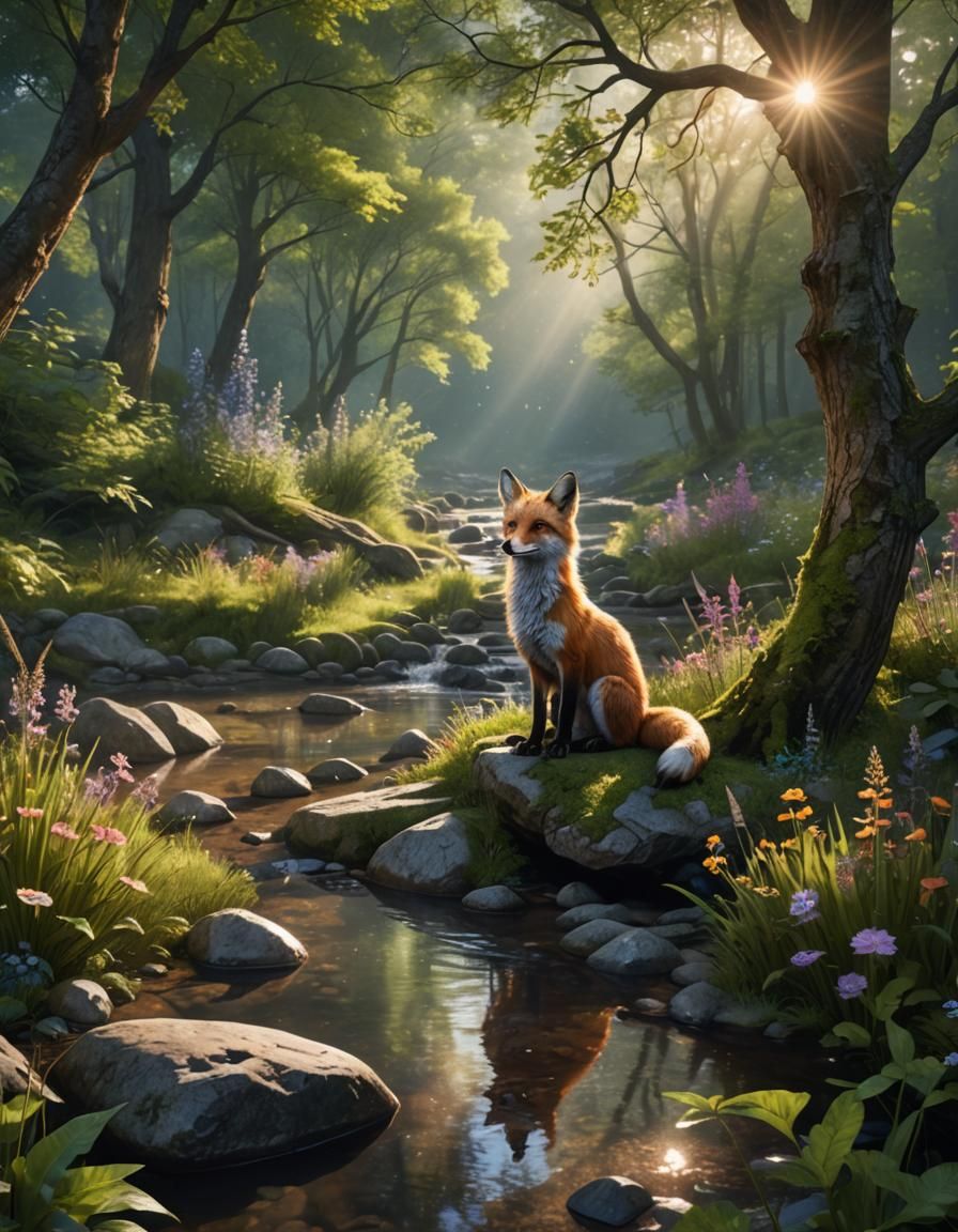 Sunny Day by the Creek  by @Litnut17