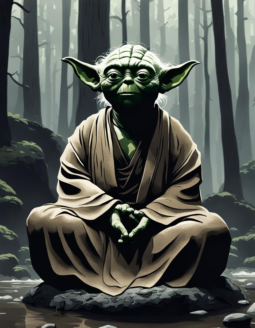 Yoda on his Planet Dagobah  by @Mart Thunderdark