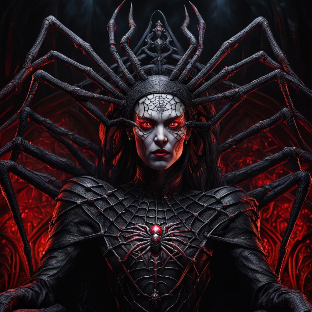 Photorealistic portrait of a majestic and evil Lolth queen . - AI ...