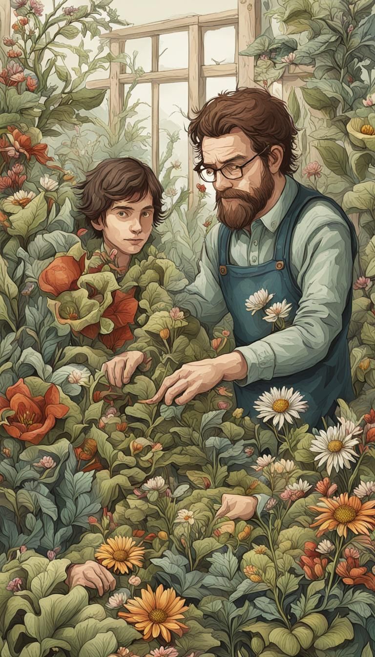 botanist creating a herbarium.