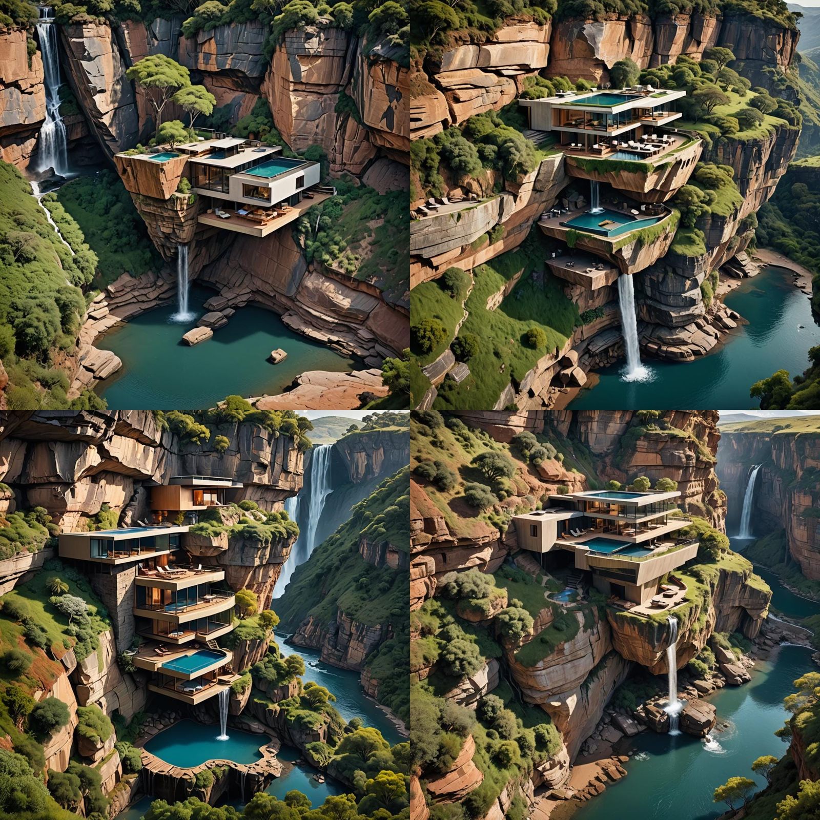 A stunning scene of an incredible impossible architecturally...