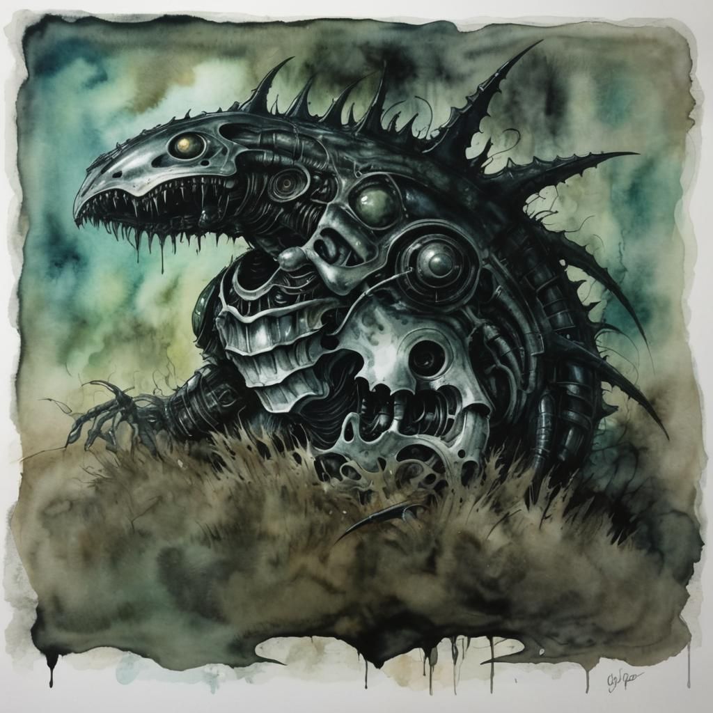 Irritation in  alchemy. Studio Ghibli mixed media cel-shaded...