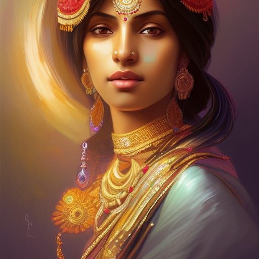 Exquisite indian girl - AI Generated Artwork - NightCafe Creator