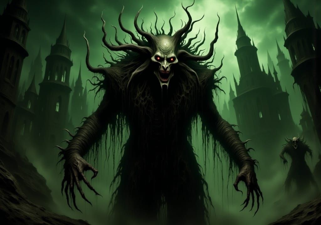 <lora:Victorian Nightmare:1.0> Lovecraftian ghoul