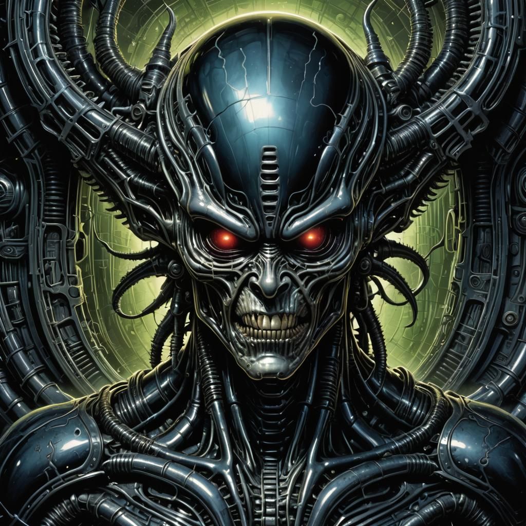 Alien giger art style Mark Brooks and Dan Mumford, comic boo...
