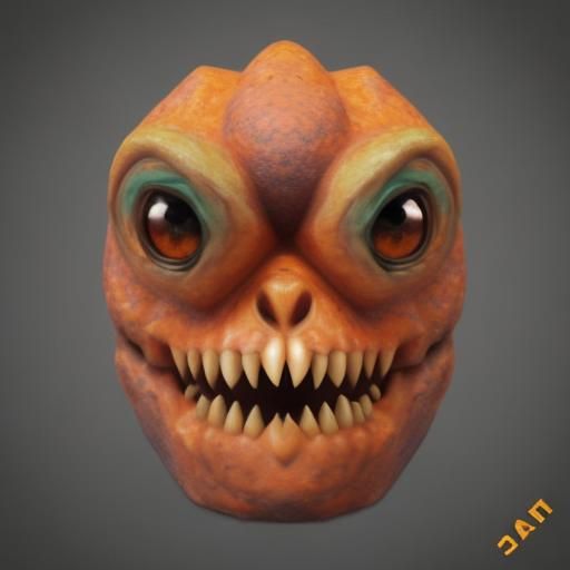 Closeup, Front Facing, Front View, The Orange Monster is a h...
