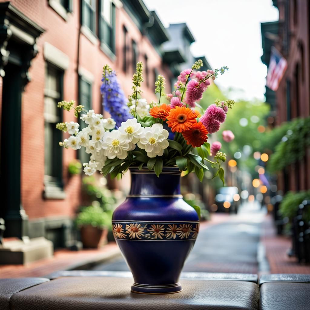 Flower Vase Still Life :: Boston's Acorn Street