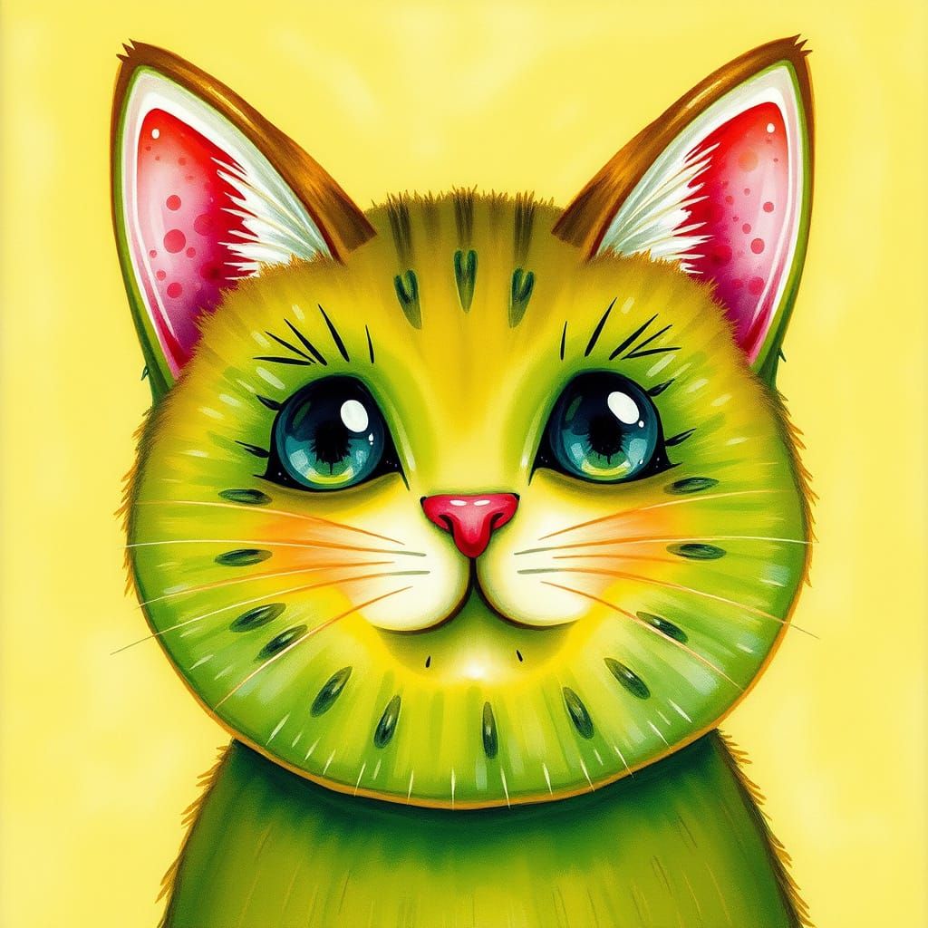 Kiwi Kitty  by @PirateCaptainMo