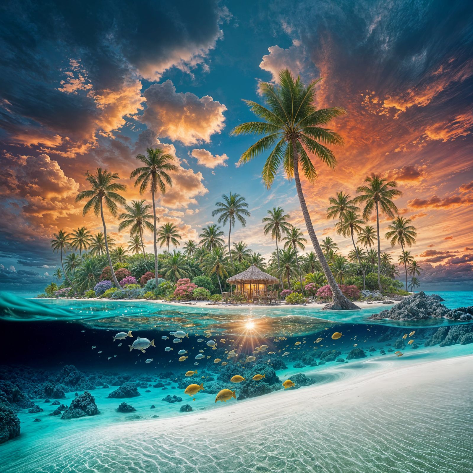 Palm Tree Island  by @RedPixie