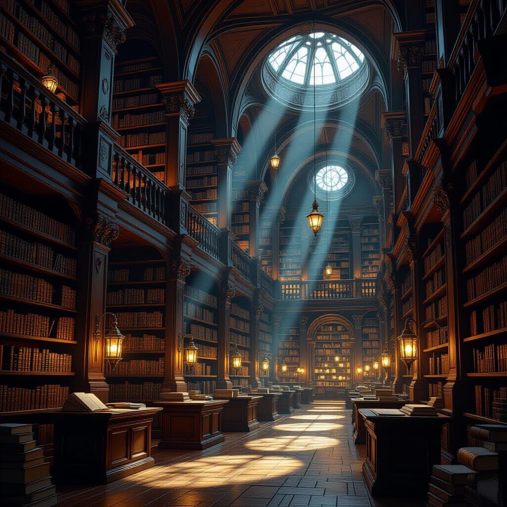 Magical Fantasy Library of Forgotten Knowledge