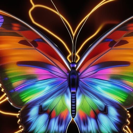 Electric Blue Lightning Butterfly in High Definition