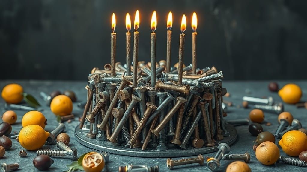 Food Made of Other Things - Birthday Cake  by @Textured Color