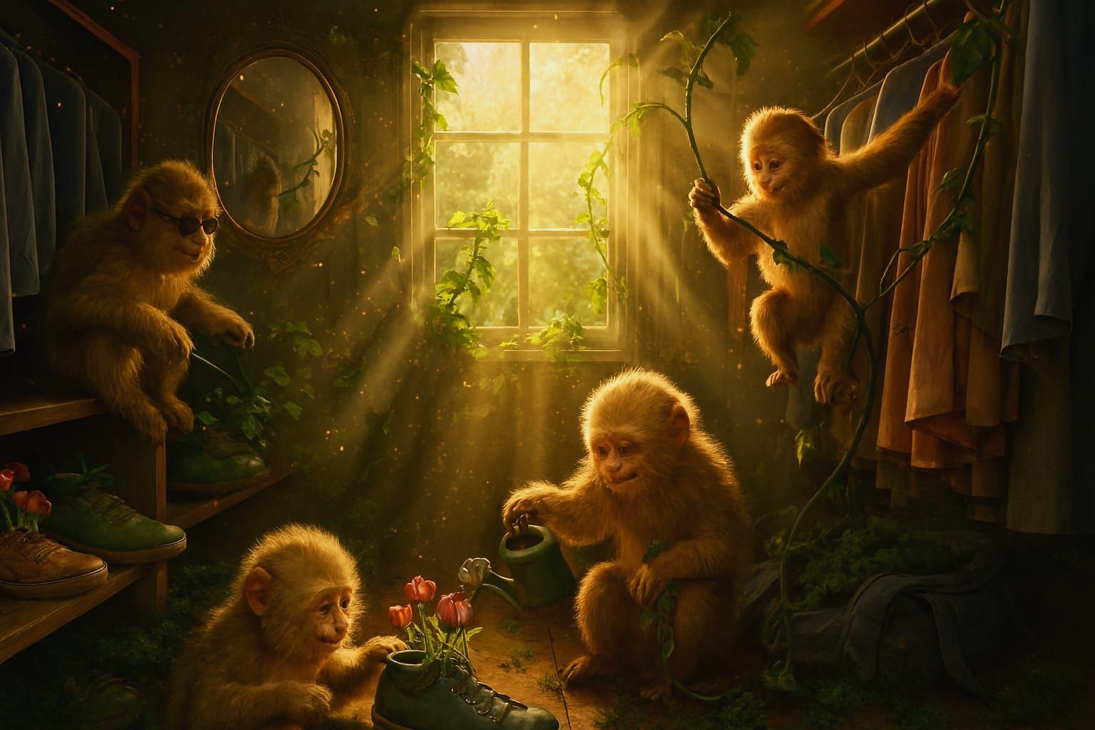 Closet Canopy: The Monkeys’ Garden