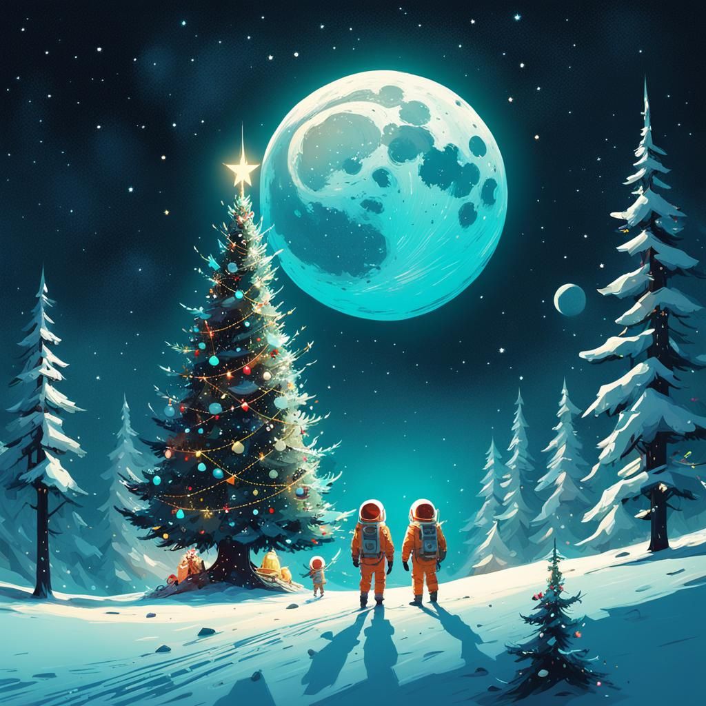Christmas Tree Moonlight