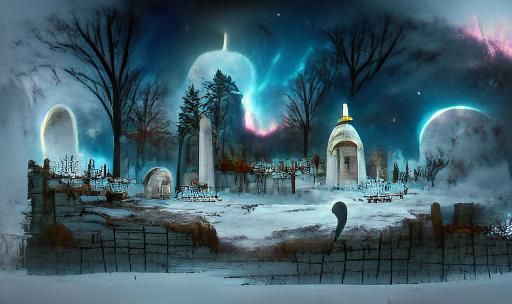 Cemetery in the moon
