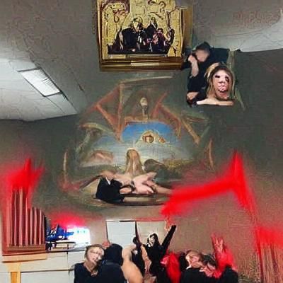 Satanic Church renaissance painting