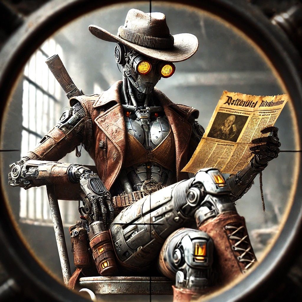 Zoom in - cyberfemale in brutalist style