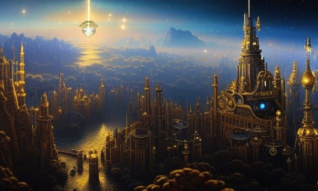 mystic castle of space 7 - AI Generated Artwork - NightCafe Creator