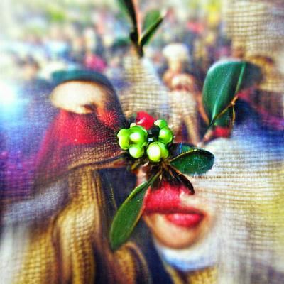 Jolly holly berry mistletoe present wassalon beautiful iride...