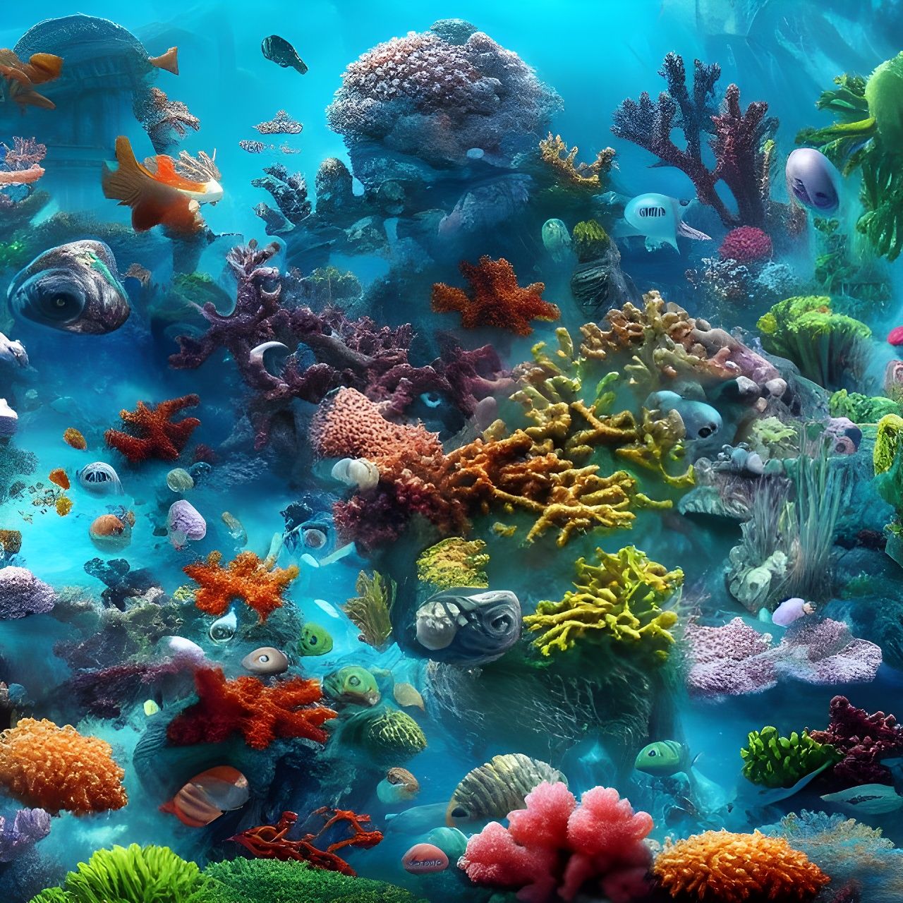 Coral Reef Backdrop - AI Generated Artwork - NightCafe Creator