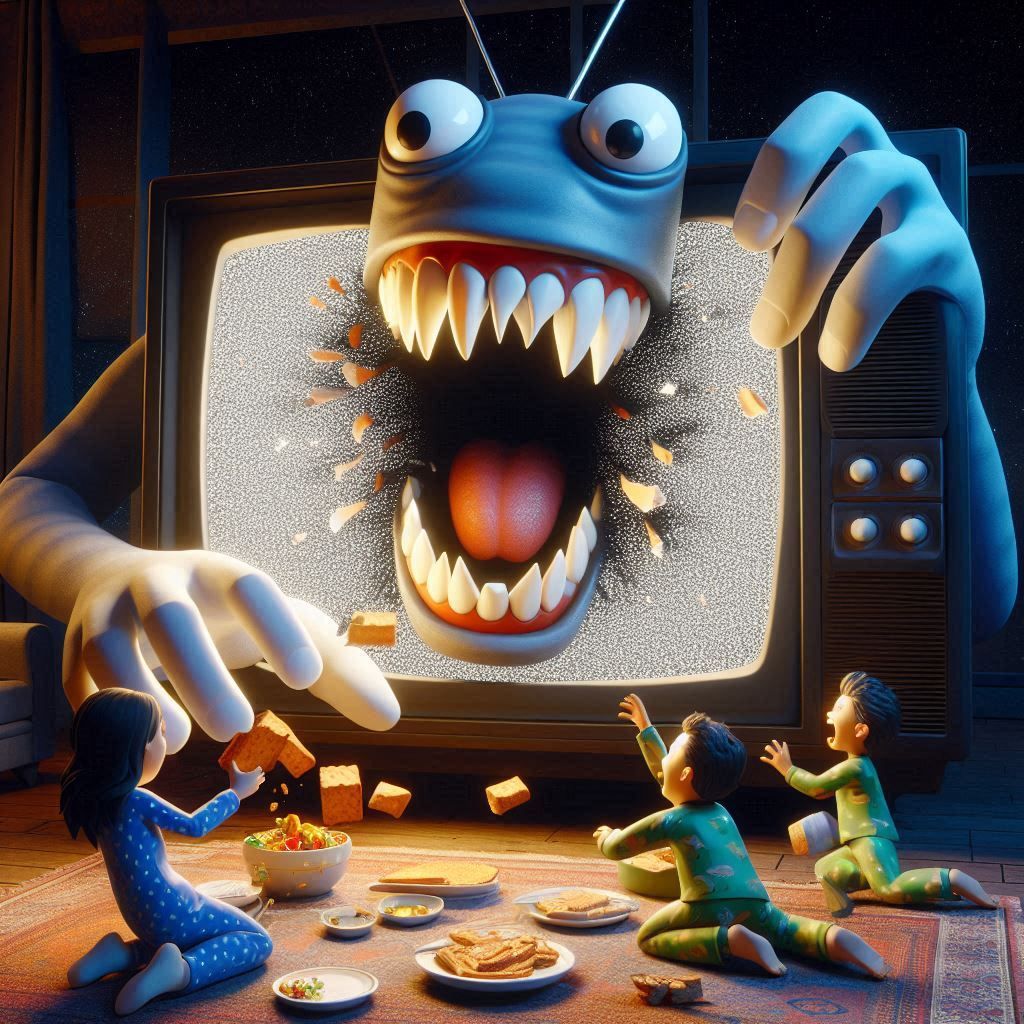 TV dinner, feed it before it feeds on you