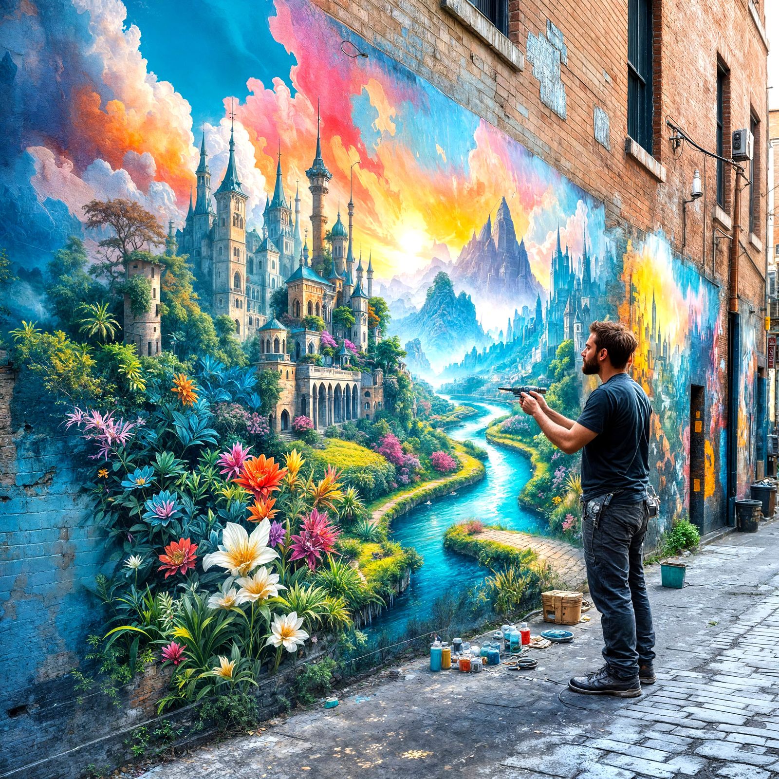 Castle in the Airbrush  by @Macfoggy