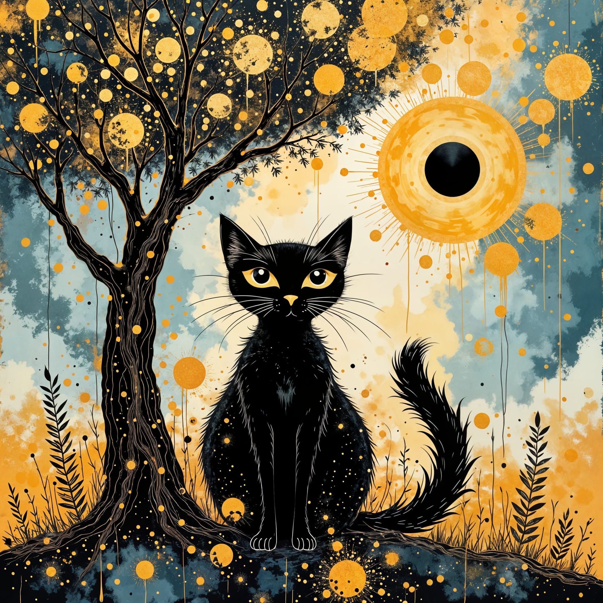 Black Cat in the hidden glade (1)