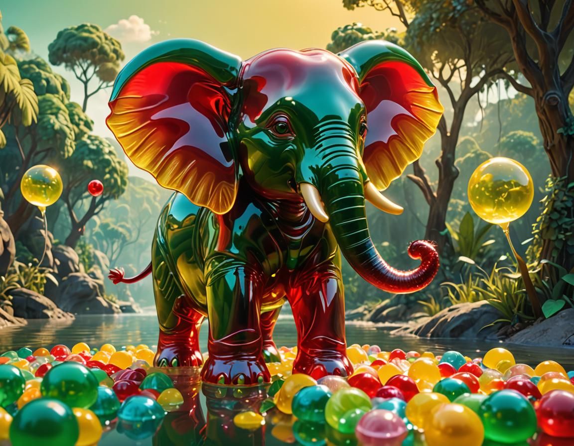 The Jellyphant  by @Reflectics AI creator