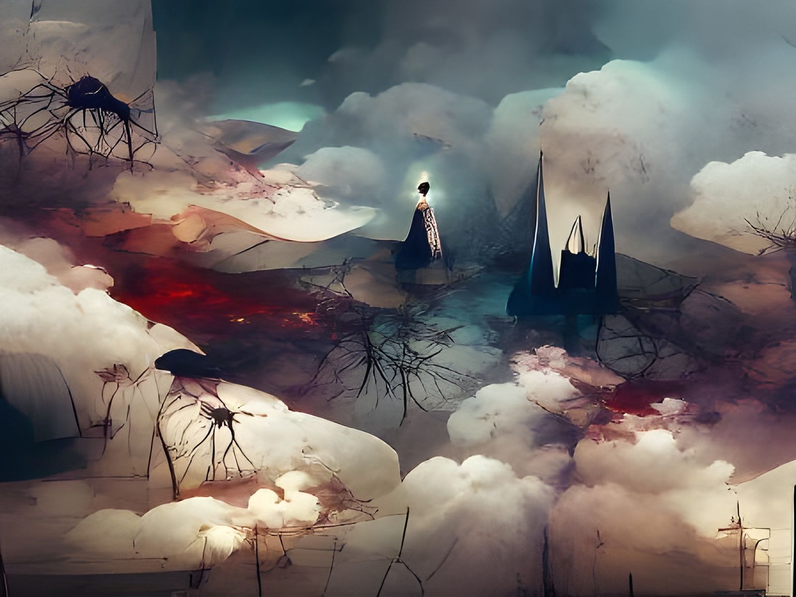 SEM, beautiful ominous fairytale illustration concept art - AI ...