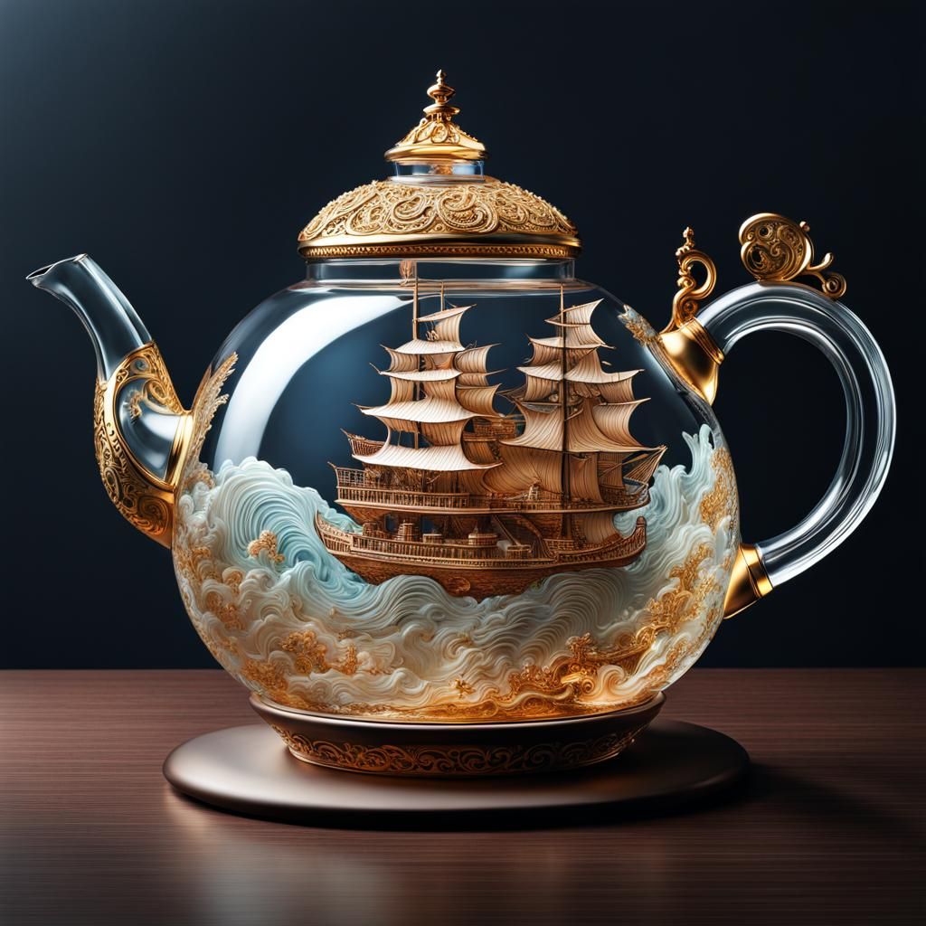 Beautiful Teapot  by @SmitAiArtist