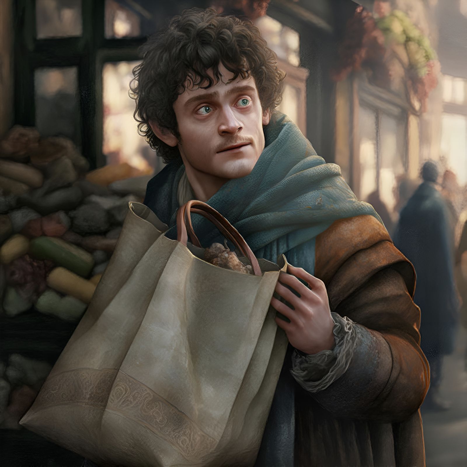 Midjourney: Shopping Baggins