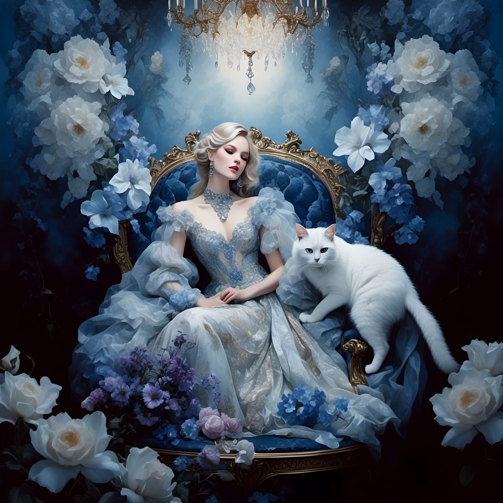 Beautiful Women, Cats, and Jewelry