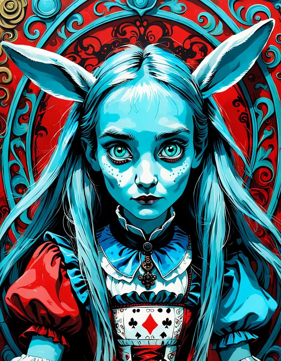Alice aged in the post apocalyptic rabbit hole and grew long...