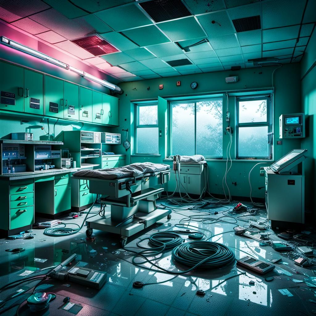 Abandoned Emergency Room In A Hospital AI Generated Artwork abandoned-emergency-room-in-a-hospital-ai-generated-artwork