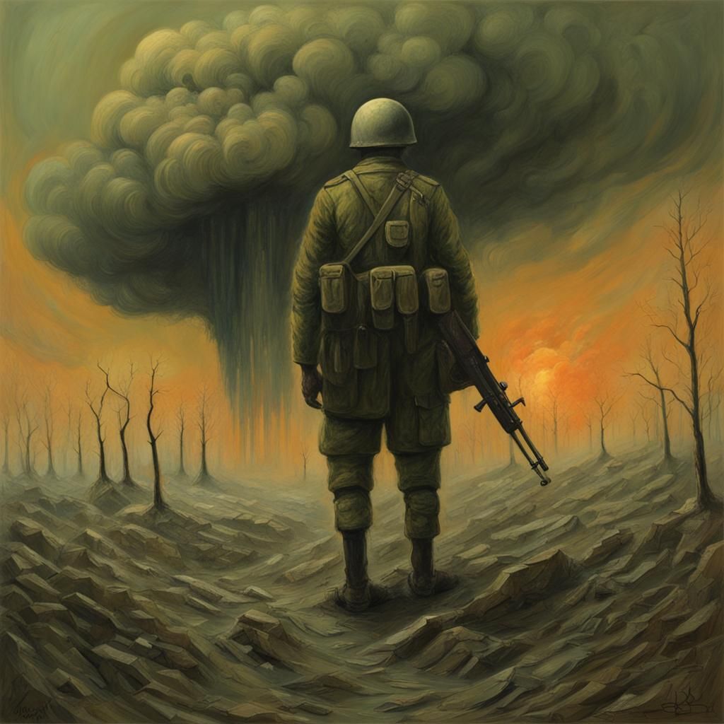 Doomed soldier. - AI Generated Artwork - NightCafe Creator