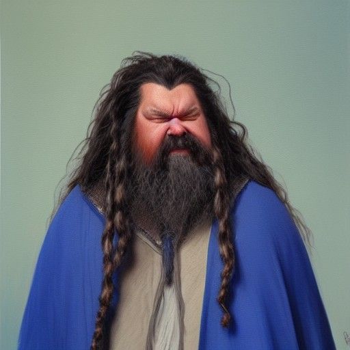 Hybrid of blue avatar and Hagrid