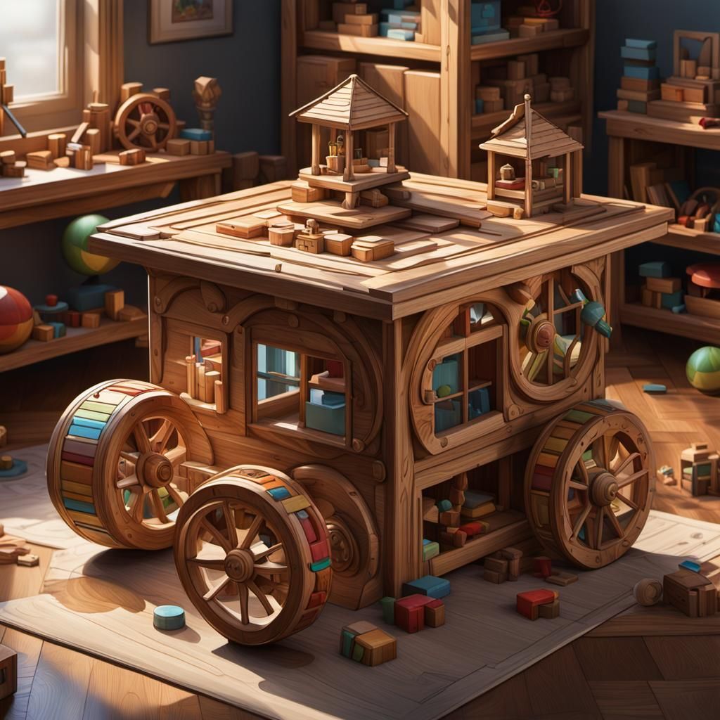 complex wooden toys structure