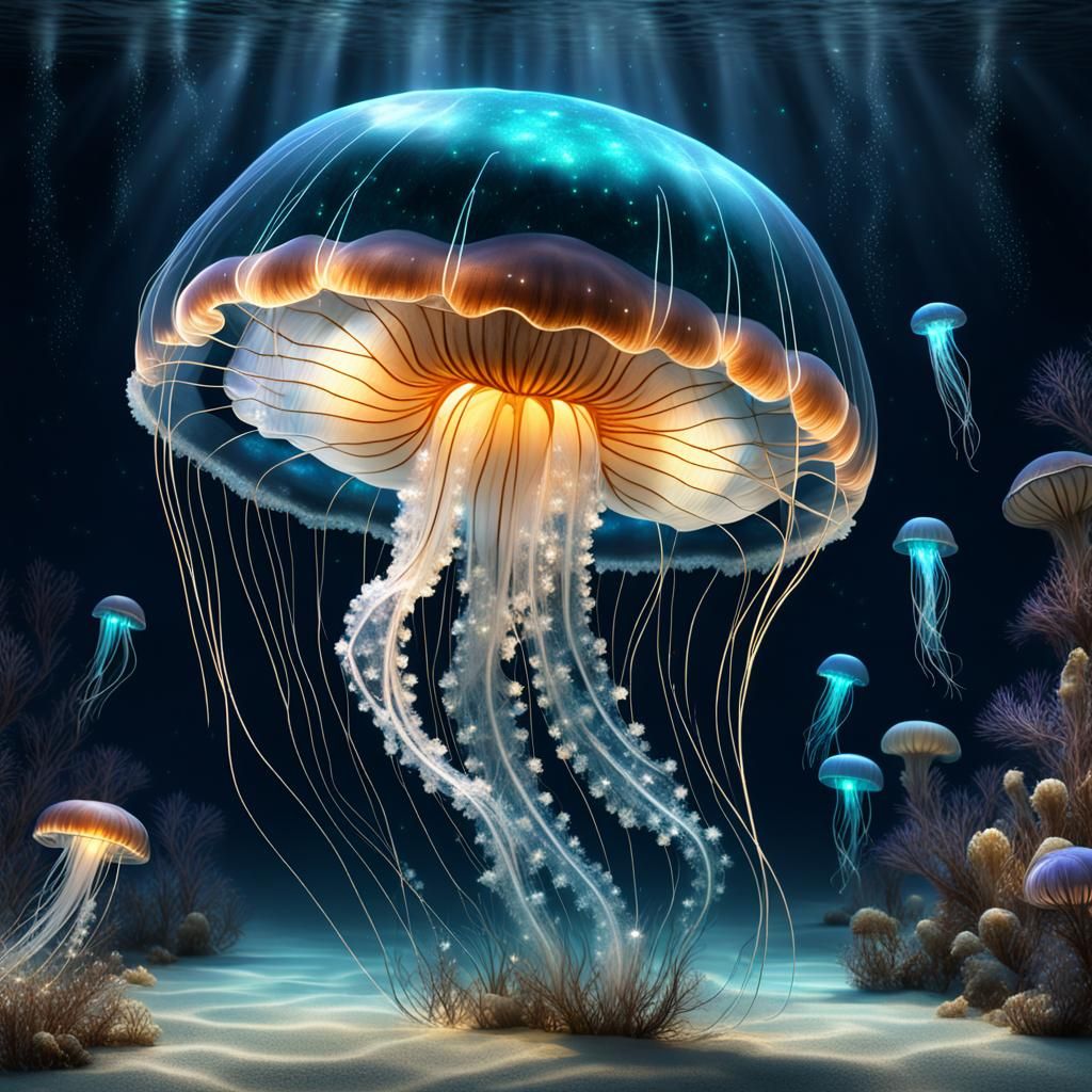 Jelly Fish - Ai Generated Artwork - Nightcafe Creator