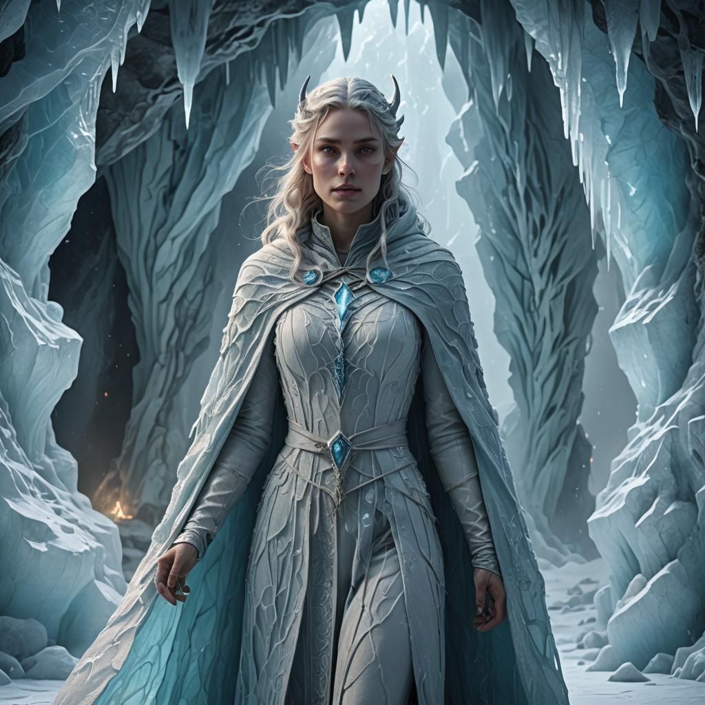 "Create an illustration of a demon girl named Lyra. She has vibrant red hair that flows elegantly and striking blue eyes that convey depth a...