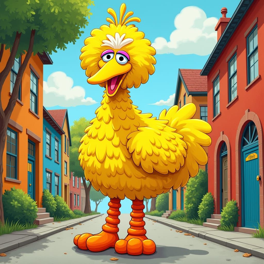 Big bird from Sesame Street