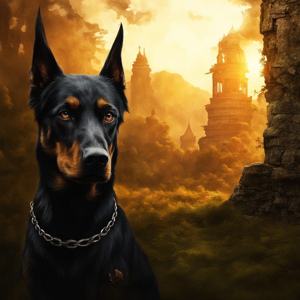 Misty Green Landscape in Impressionist Style