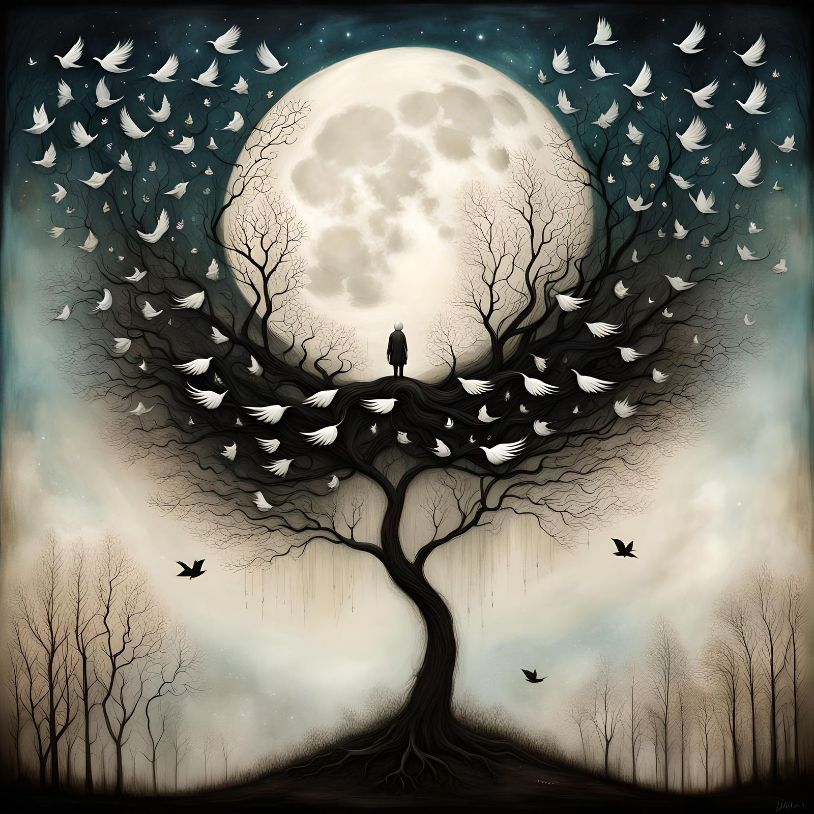 A Path to the Moon  by @Tiamot