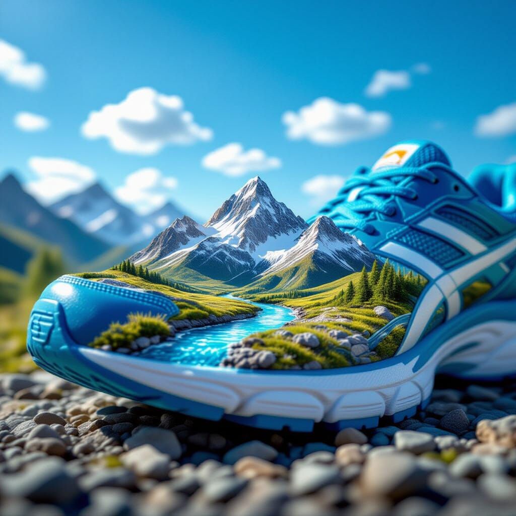 Miniature World Inside Transparent Shoe Sole