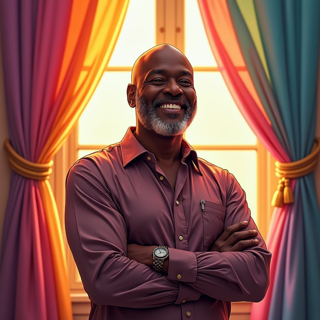 Lavar Burton's Curtains