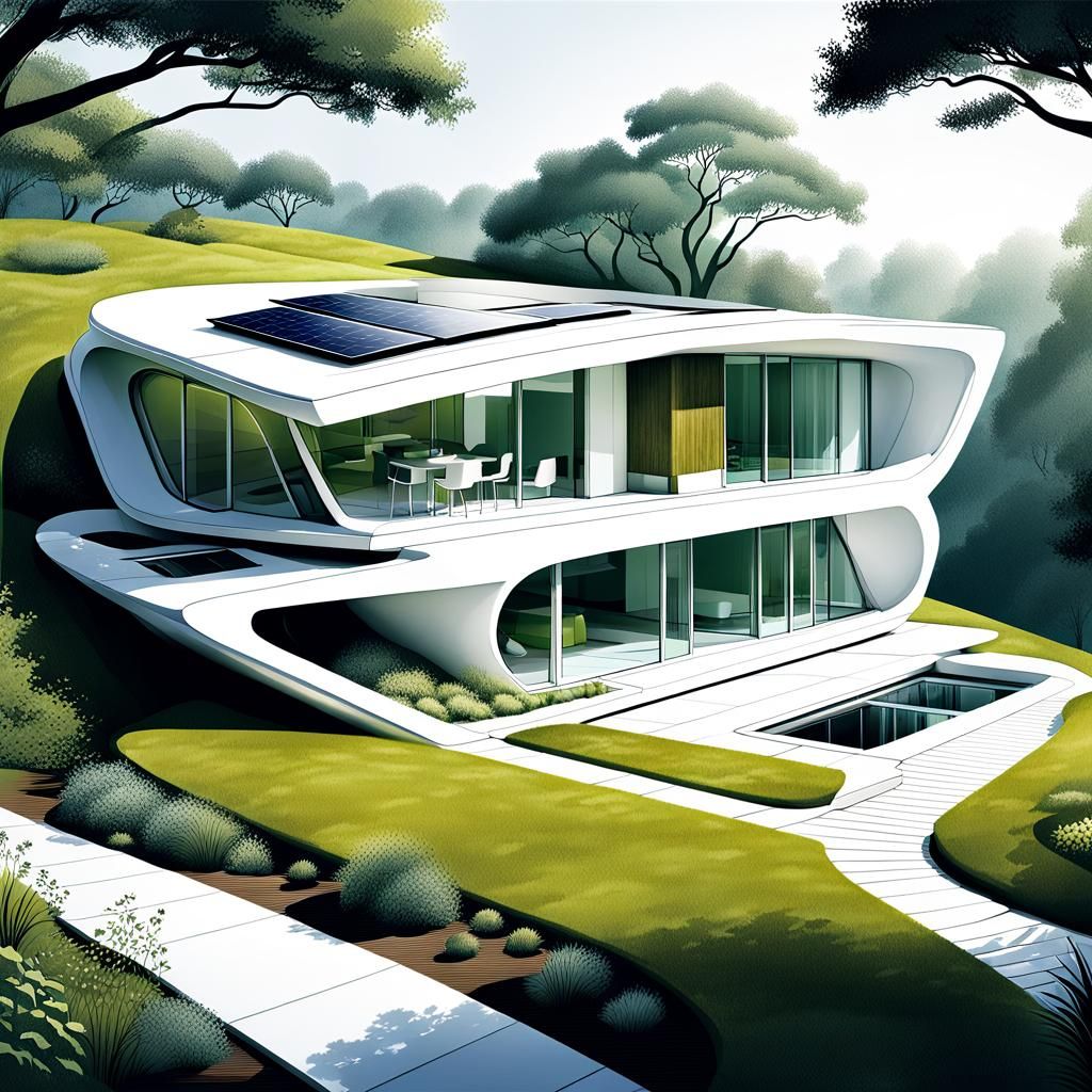 Ecological solar house