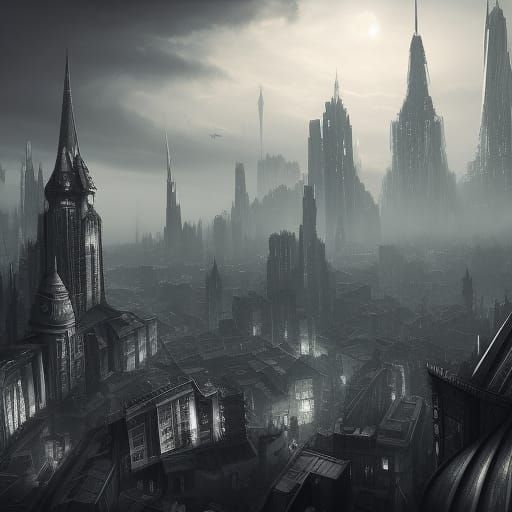 noir cityscape - AI Generated Artwork - NightCafe Creator